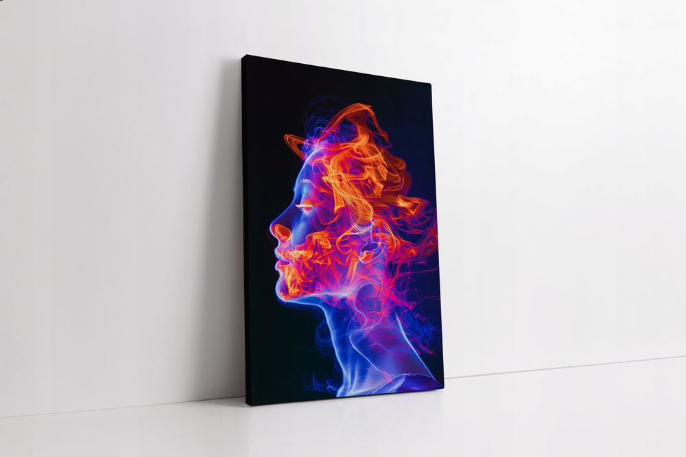 Intensywny Obraz na Płótnie Portret Kobiety 70x100 cm