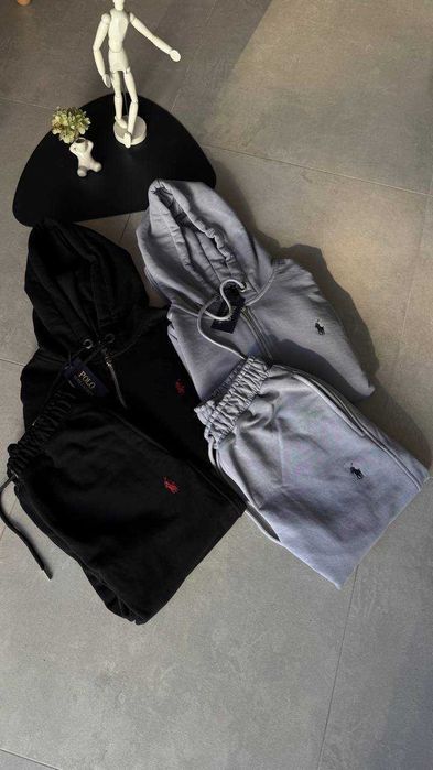 Чоловічий Мужской Спортивний костюм Polo Ralph Lauren Black