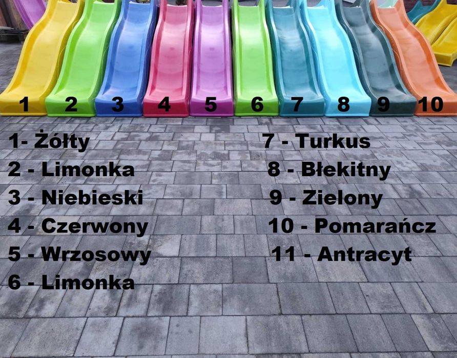 ślizg zjeżdżalnia 2,5m Kolory - KTB - WODNA - NOWOŚĆ