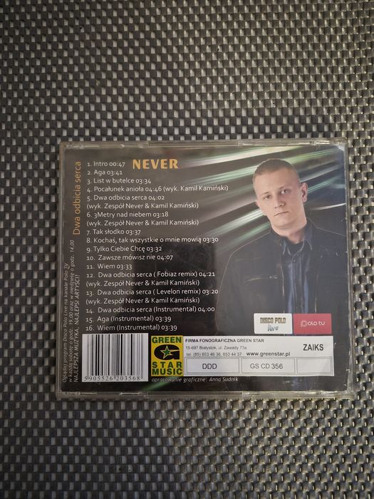 Never dwa odbicia serca disco polo plyta cd
