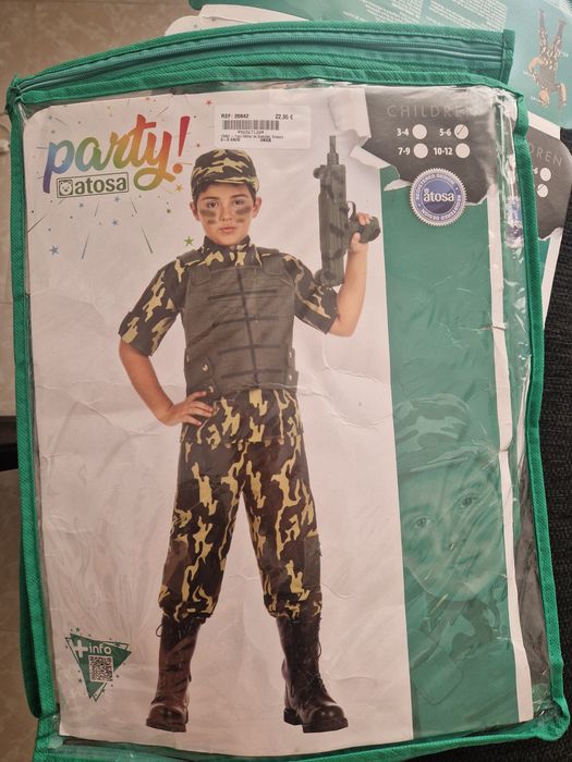 Disfarce crianca Militar