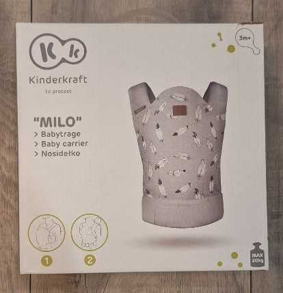 Nosidełko ergonomiczne Kinderkraft MILO (wzór w piórka) - stan BDB