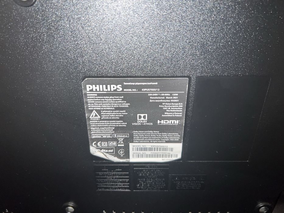 TV Philips 43 polegadas para peças