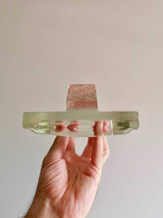 Passe-partout Sueco em vidro pesado e grosso – vintage / Art Deco