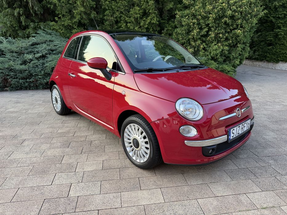 Fiat 500 2009 1.2 LOUNGE czerwony