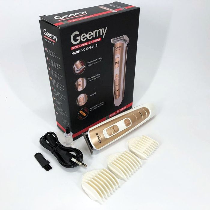 Машинка для стрижки волосся Gemei GM-6113 акумуляторна