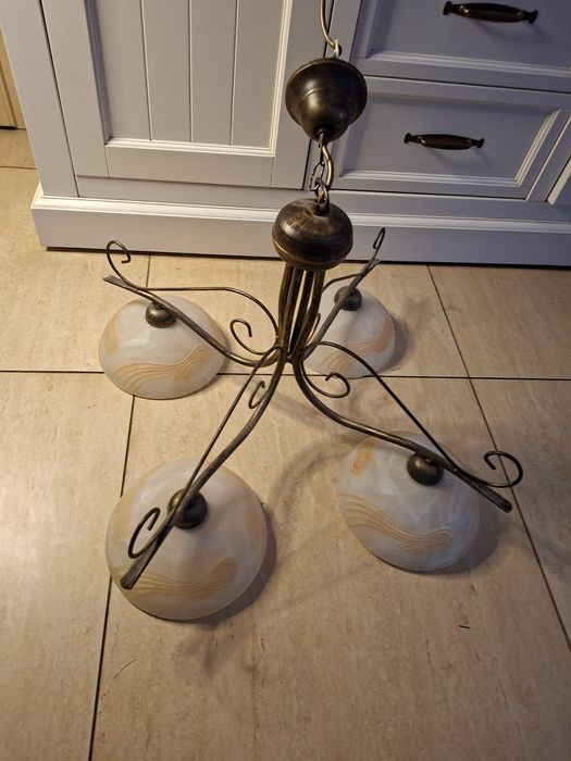 Lampa sufitowa FIONA IV – 4 klosze, styl rustykalny / klasyczny