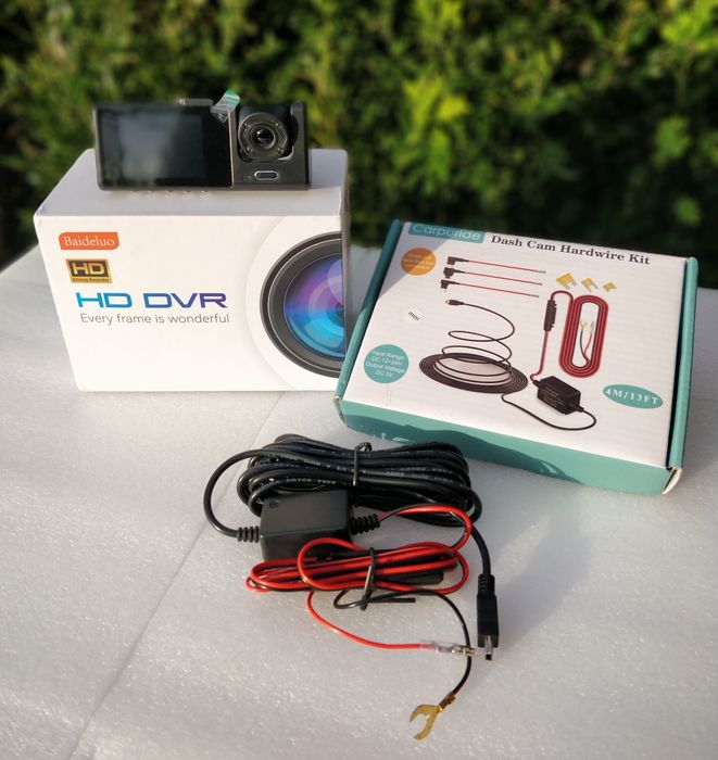 Pack Dash Cam 3 Câmeras + Hardwire Kit – Segurança Completa