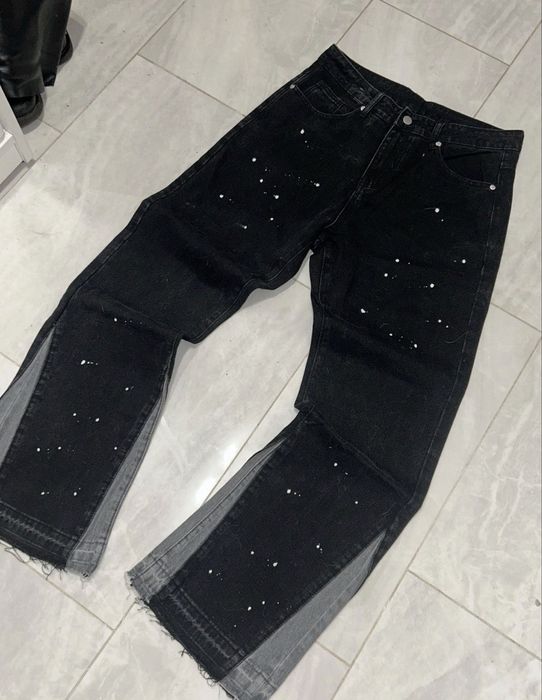 Black flared jeans