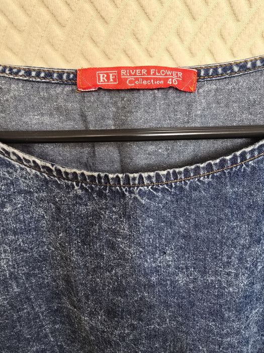 Sukienka jeansowa prosta L /40 River Flower Collection