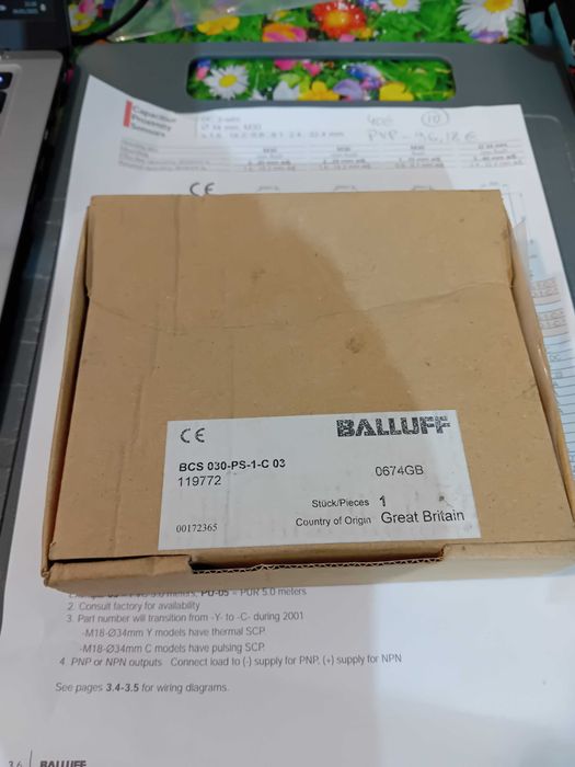 Sensor Capacitivo Regulável  30mm pnp 24vdc BALLUFF