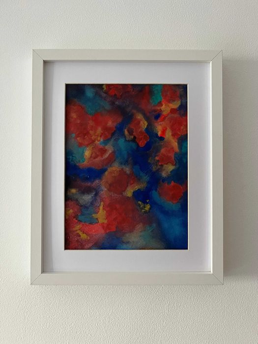 Pintura abstrata em aguarela