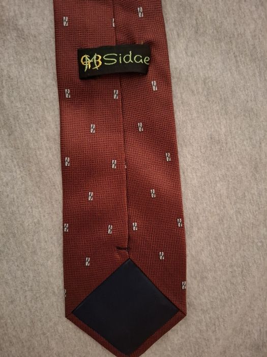 Krawat bordowy szeroki
