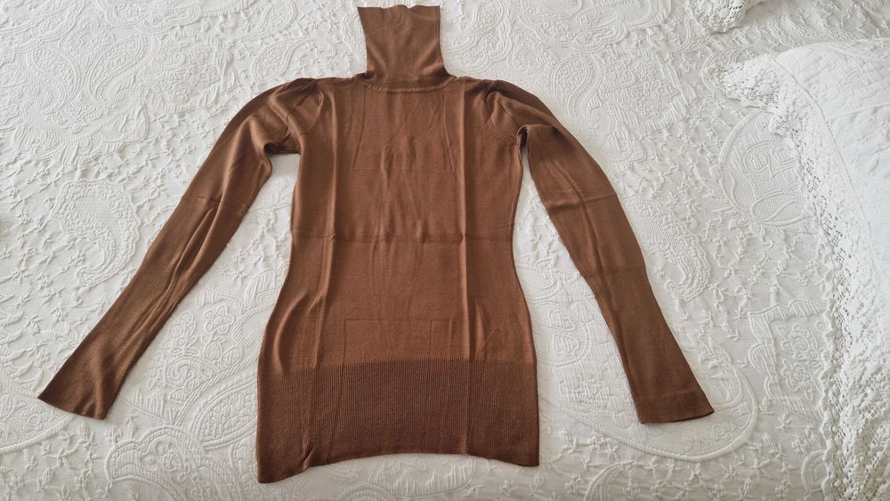 Camisola de Gola Alta, malha, Pull & Bear, tamanho L, nova