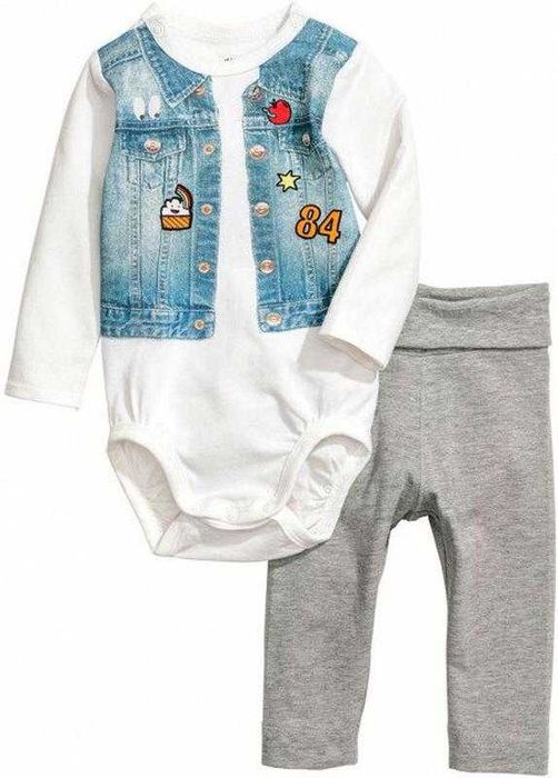 H&М_Комплект для мальчика_Боди+Штанишки_разм. 62(2-4м)