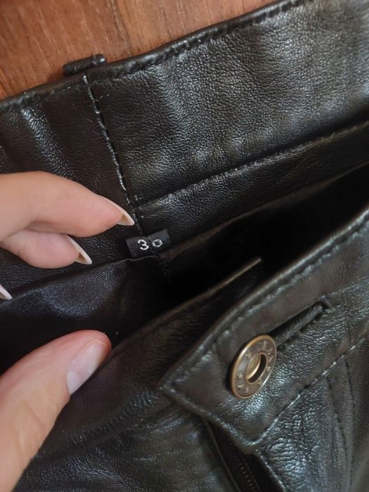 Spodnie skóra naturalna leather rozmiar 30 ale wypada na m
