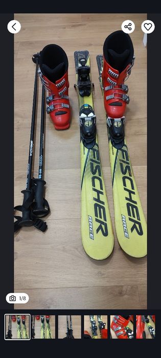 Narty dziecięce, Fischer 110,,buty narciarskie,Salomon 20,,