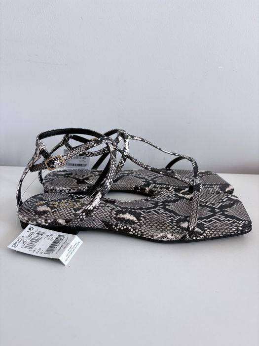 Next Sandały Snake Print Wężowy Wzór Płaskie Lato Rozmiar 38
