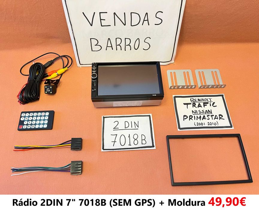 Rádio 2DIN • RENAULT Trafic (2001 a 2019) • NISSAN Primastar • Android