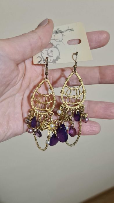 Nowe pozłacane kolczyki Lolita Accessories