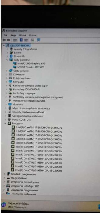 Laptop HP ZBook 15 G6 15,6"|i7-9850H |Quadro RTX 3000|32GB RAM|512GB