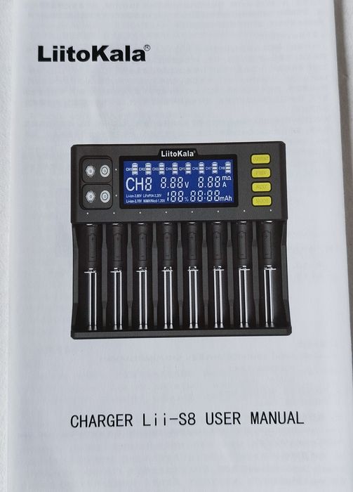 Littokala Li-S8 najlepsza ładowarka akumulatorów gratis kabel do auta