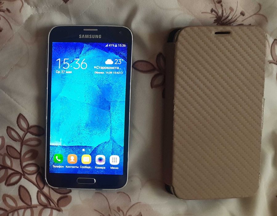 Смартфон Samsung Galaxy S5 Neo (2/16 ГБ, Android 6.0) + чехол 2 в 1