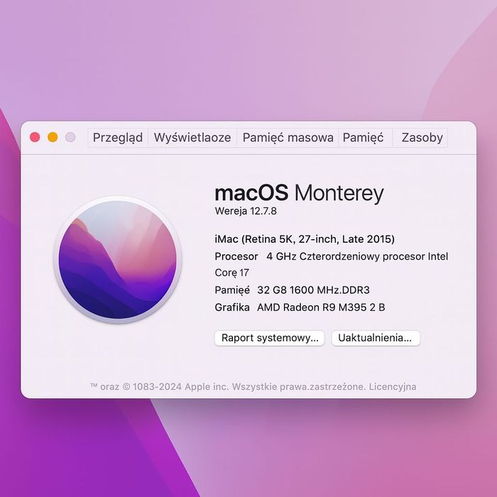 Apple iMac 27” 5K Retina  i7 / 32GB RAM / 2GB Radeon – Super stan!