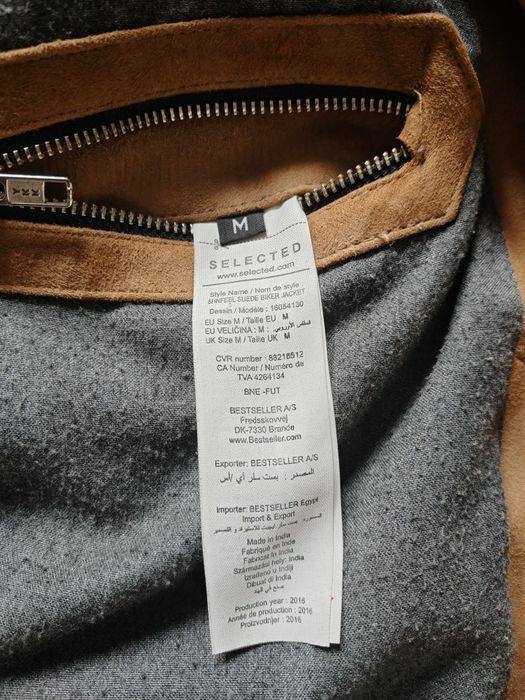 Selected Homme ramoneska męska M skórzana