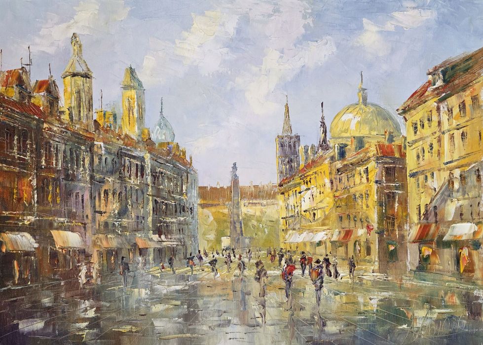 Obraz Olejny Rytm Piotrkowskiej - Adam Nowakowski