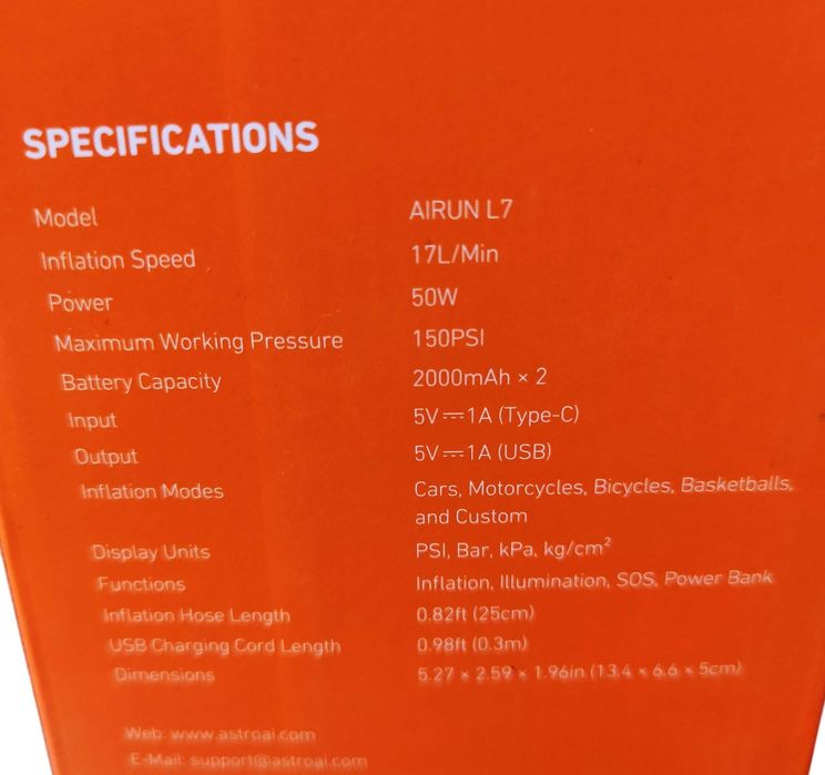 Kompresor Pompka do Opon Samochodowych rowerów Piłek Bezprzewodowa