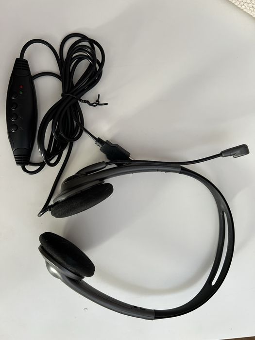 Słuchawki z mikrofonem na USB A