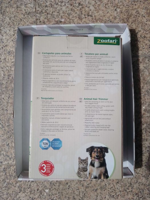 Máquina de Tosquiar Zoofari (para cães e gatos)