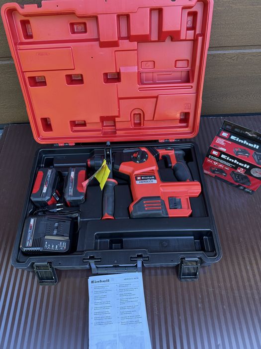 Młotowiertarka bezszczotkowa einhell herocco 36/28li aku 2x4ah ładowarka