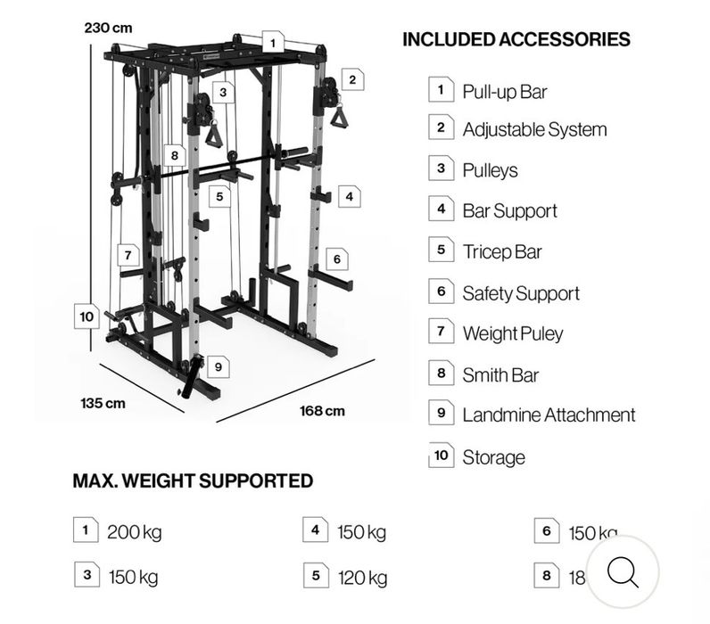 Smith Machine S5000 Professional | Complete Home Gym | Multi-Functional511069376700098562