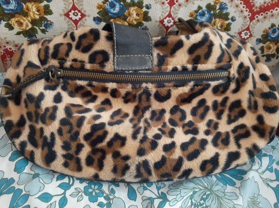 Mala, vintage,  OKPTA,,de mão, padrão Leopardo