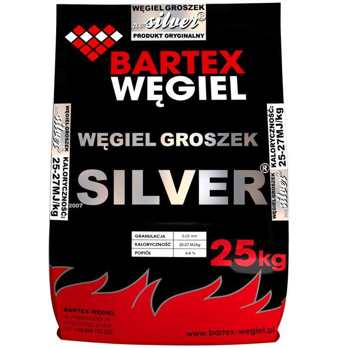 Bartex  węgiel groszek Silver
