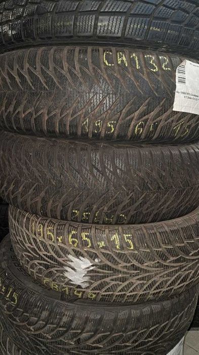 БУ Шини Гума 195 65 15 всі шини з Європи в Хорошому стані залишок 80%