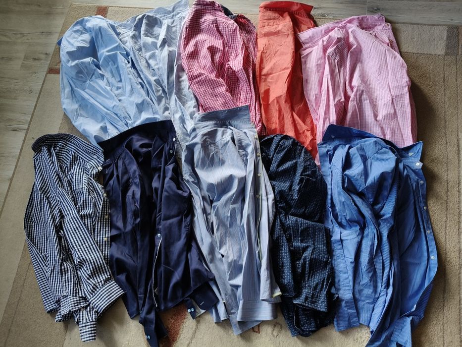 Pakiet koszul męskich długi rękaw rozmiar M i L