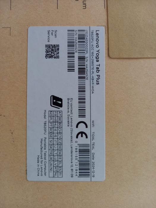 Tablet lenovo yoga tb520fu