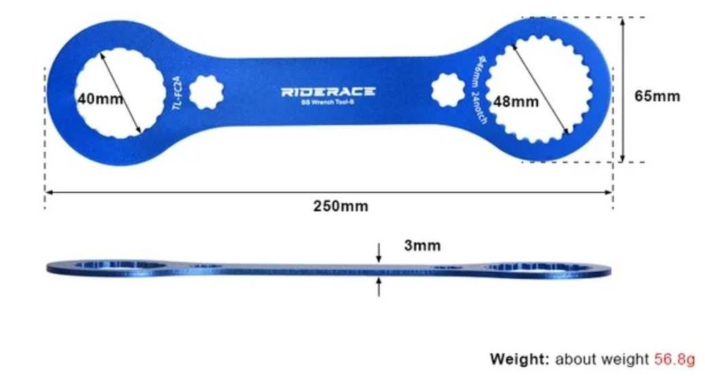 Klucz do suportu SHIMANO 46MM 24 zębów BBR9100/XTR/DA BB Sram DUB