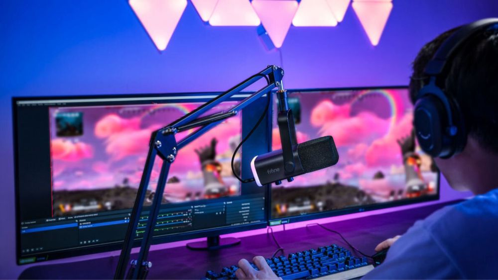 FIFINE AM8T мікрофон USB/XLR для стріму, подкасту,блогерів YouTube, ПК