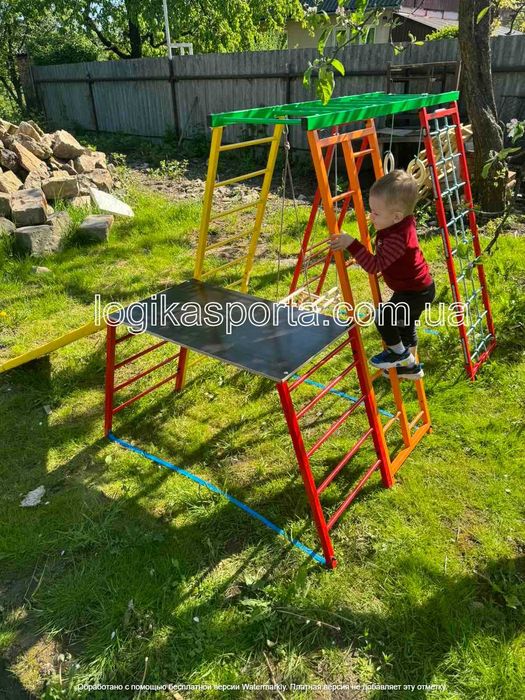 Игровая площадка, детский спортивный комплекс, горка, домик, качели