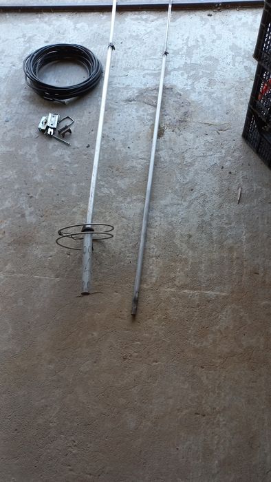 Antena bazowa cb stacjonarna jedna druga fali z kablem grubym 19m