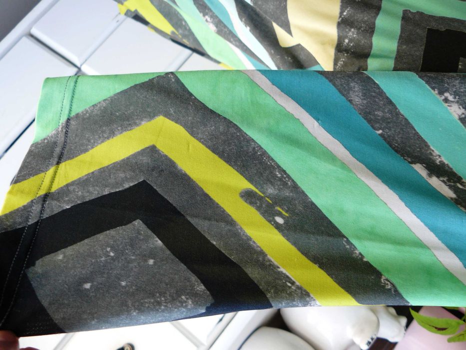 Ulla Popken bluzka koszula 52 54 geometryczny wzór 140cm pachy wiskoza