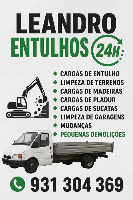 Faço cargas de entulhos