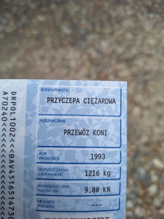 Przyczepa do przewozu koni możliwość zamiany  na auto