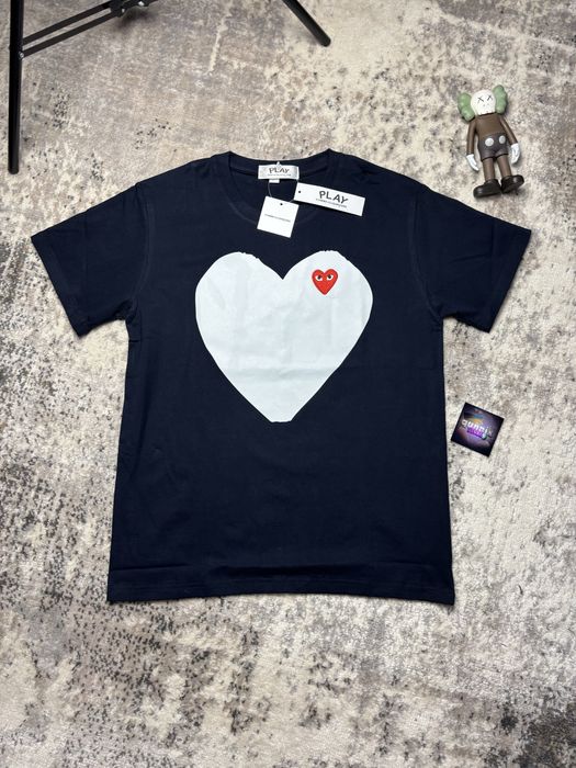 Футболка COMME des GARÇONS CDG СДГ з принтом сердечка комме де гарконс