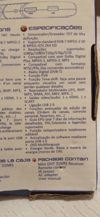 TDT como novo a trabalhar
