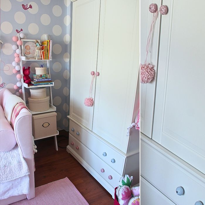 Armário/Roupeiro Ikea da gama HEMNES com puxadores Zara Home